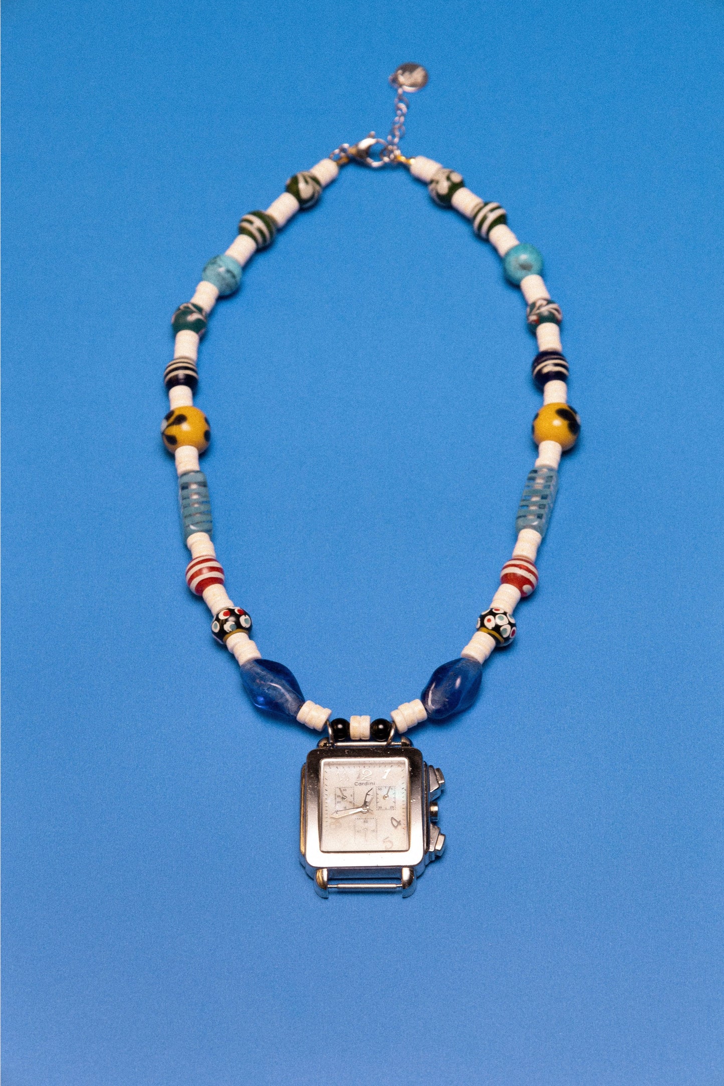 Swim Time Beaded Watch Charm Necklace