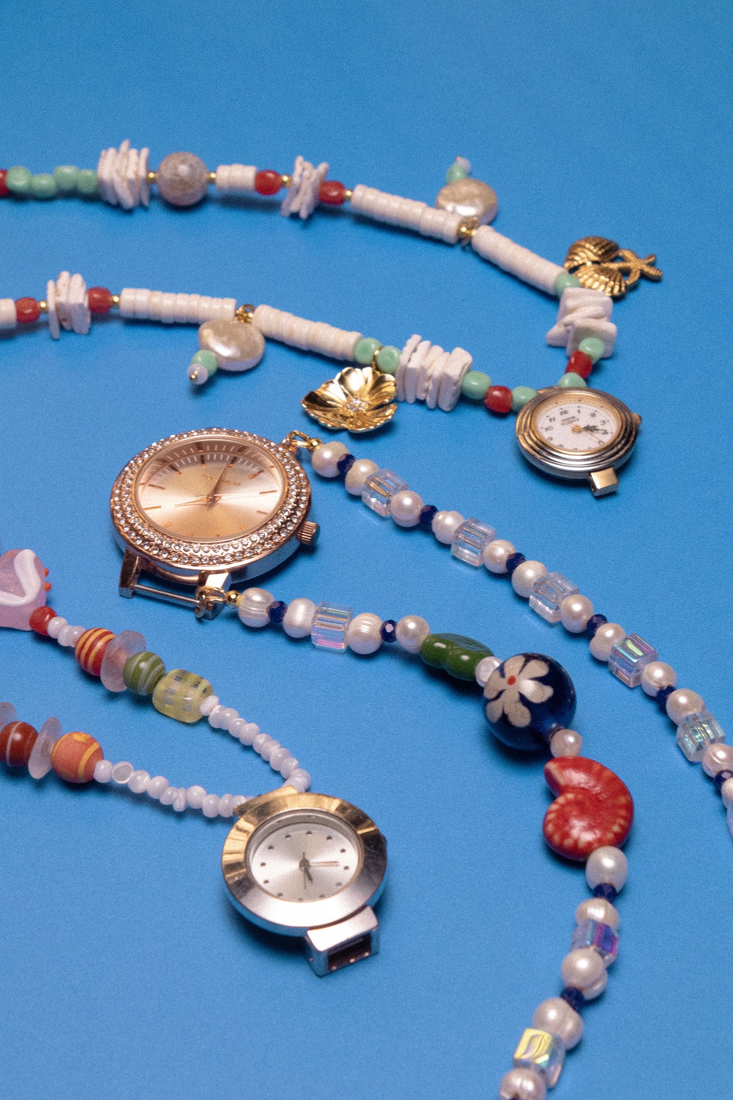 Boombox Baby Beaded Watch Charm Necklace