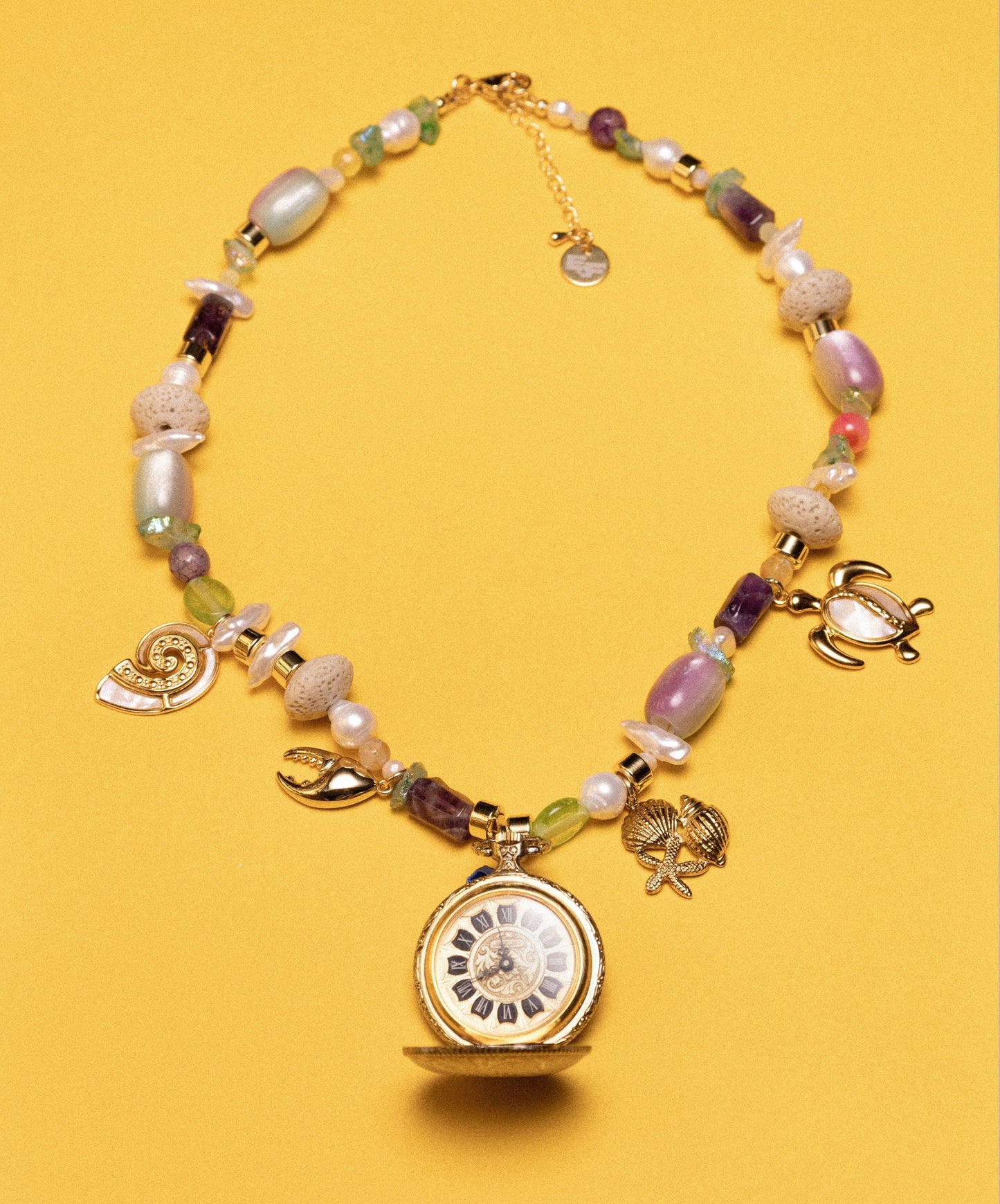 Waves & Wonders Beaded Watch Charm Necklace