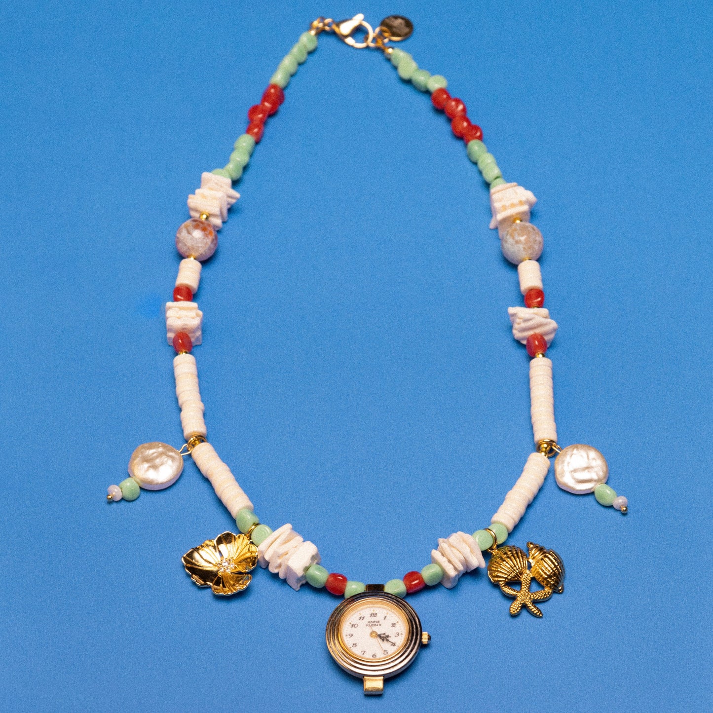 Surfer Girl Watch Charm Necklace