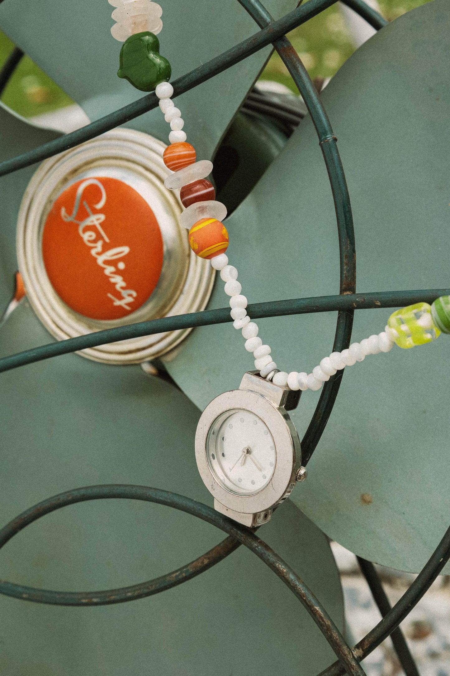 Boombox Baby Beaded Watch Charm Necklace