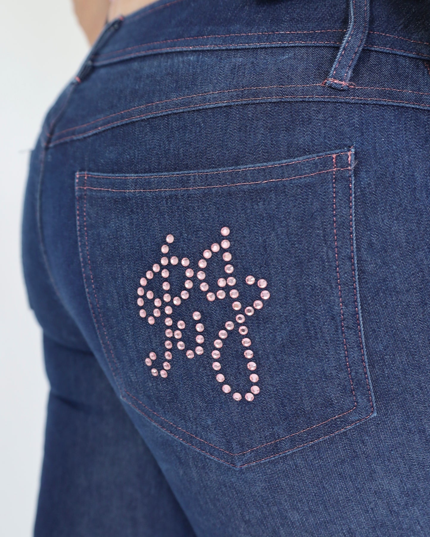 Denim Rhinestone Set - Betsey Johnson