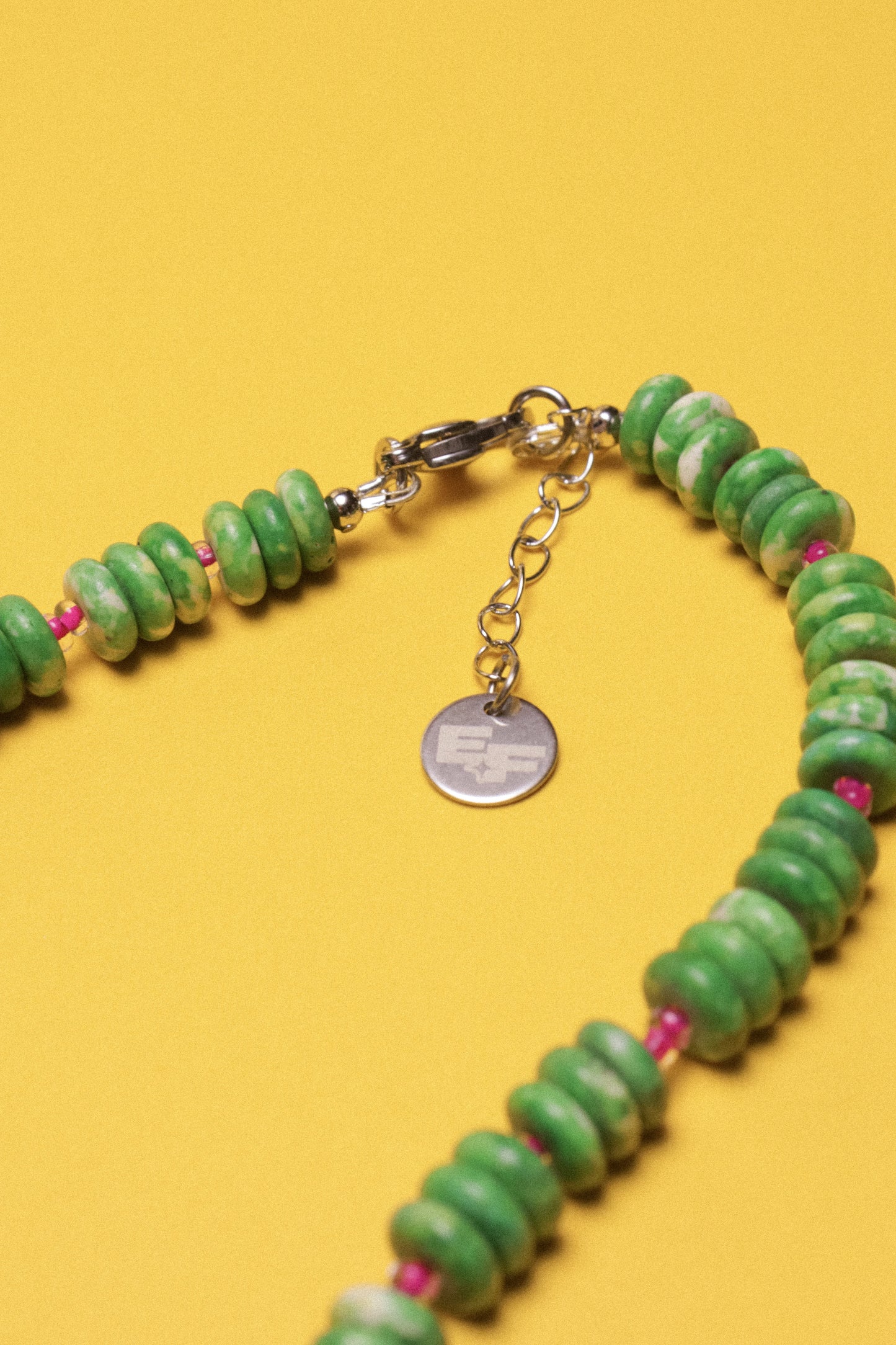 Under the Palm Tree Beaded Watch Charm Necklace