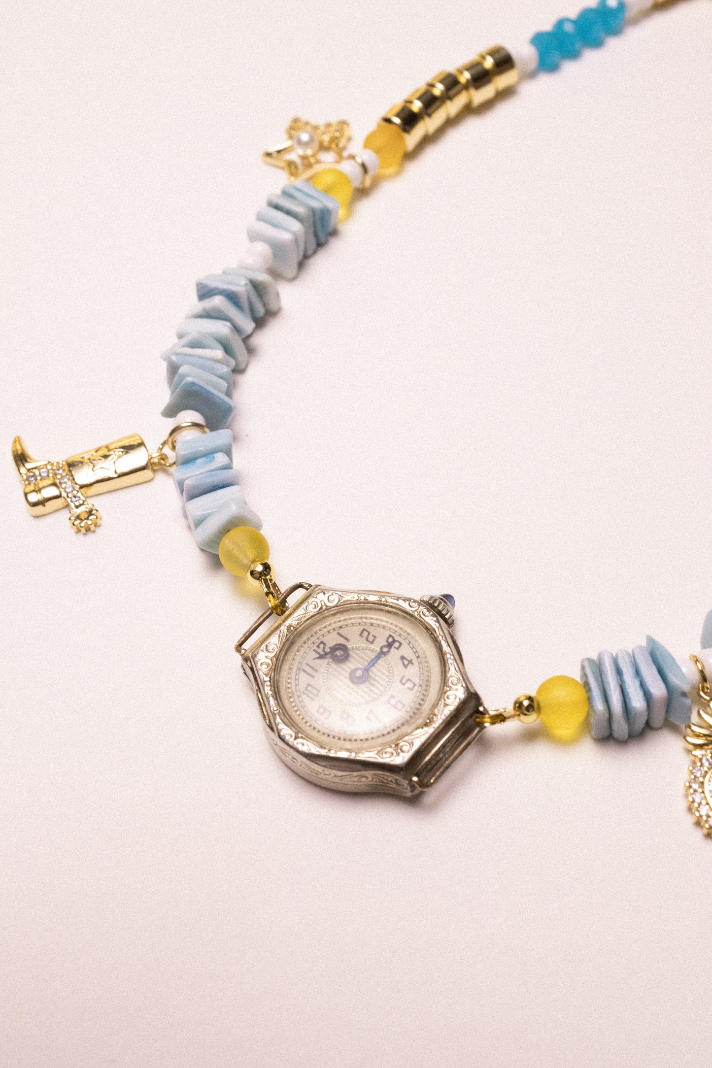 Paradise Found Beaded Watch Charm Necklace
