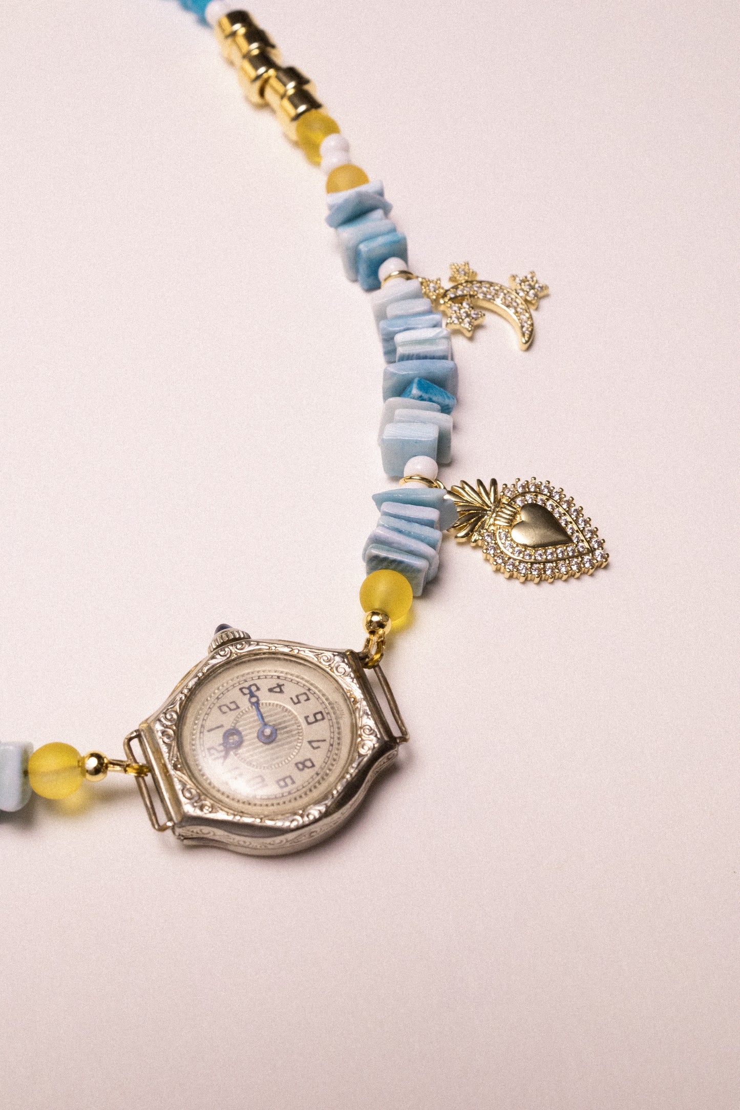 Paradise Found Beaded Watch Charm Necklace