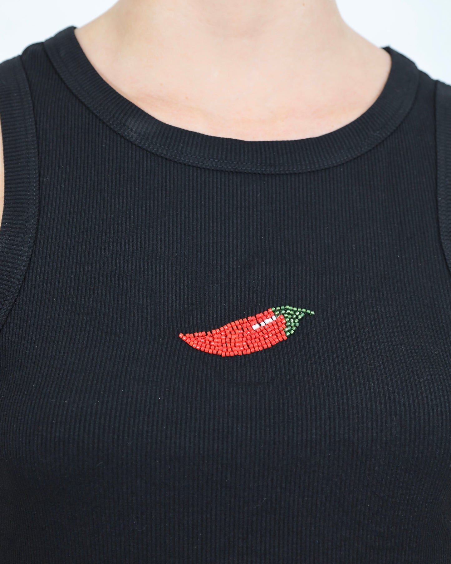 Chili Beaded Tank Top