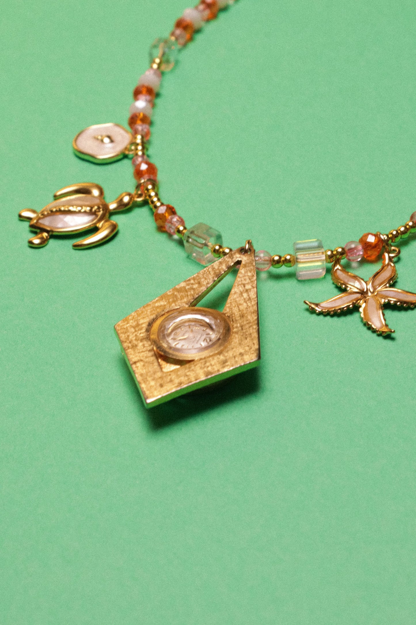 Sunlit Soul Beaded Watch Charm Necklace