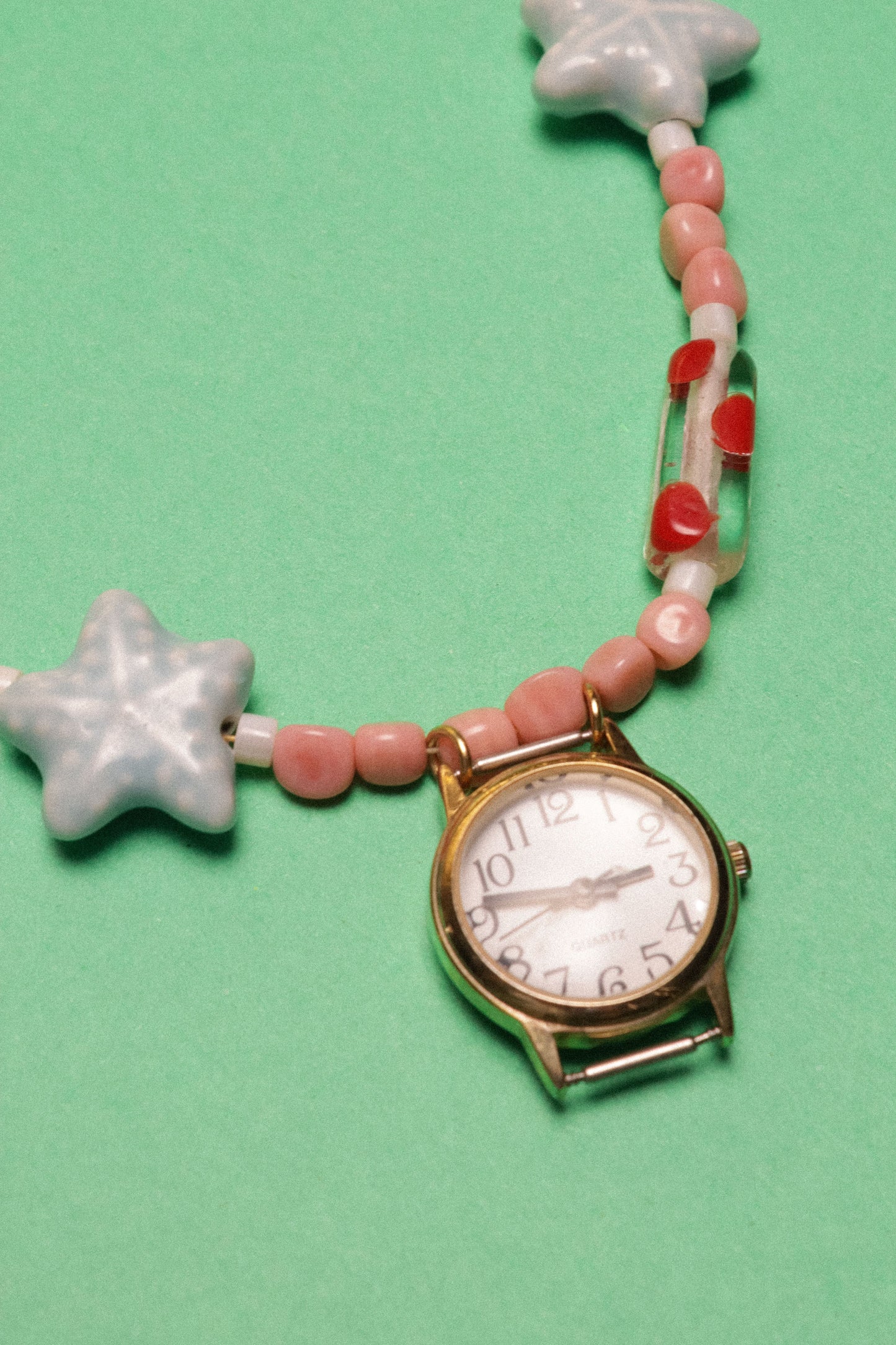 Starry Sea Beaded Watch Charm Necklace