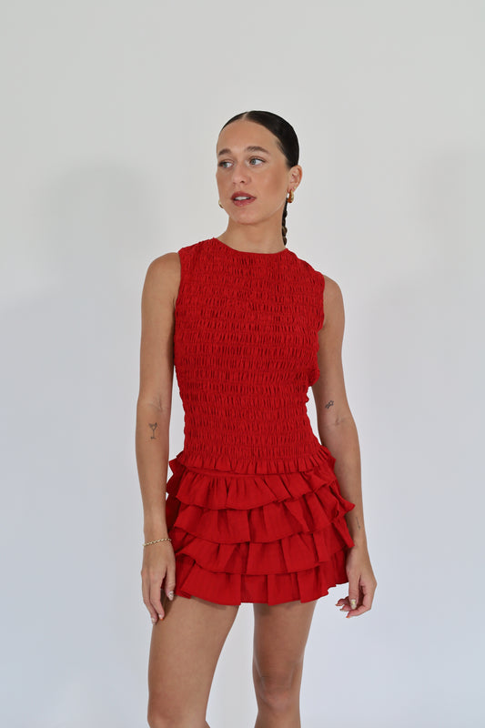 Red Ruffle Set