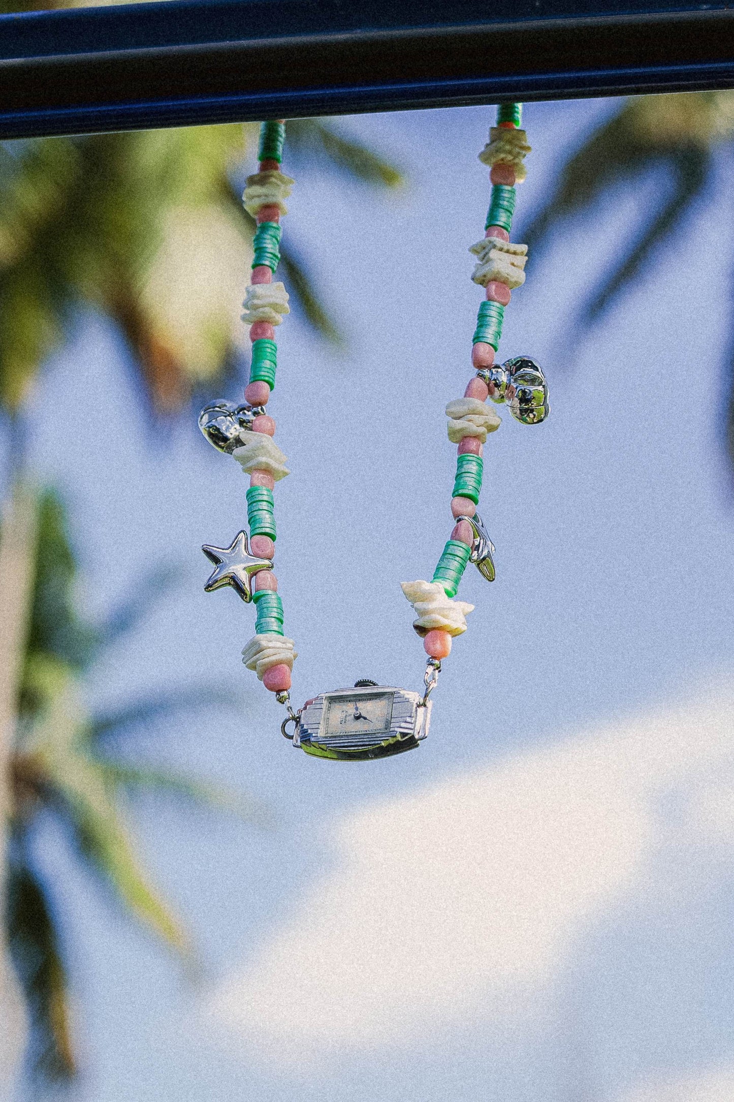 Hidden Cove Beaded Watch Charm Necklace