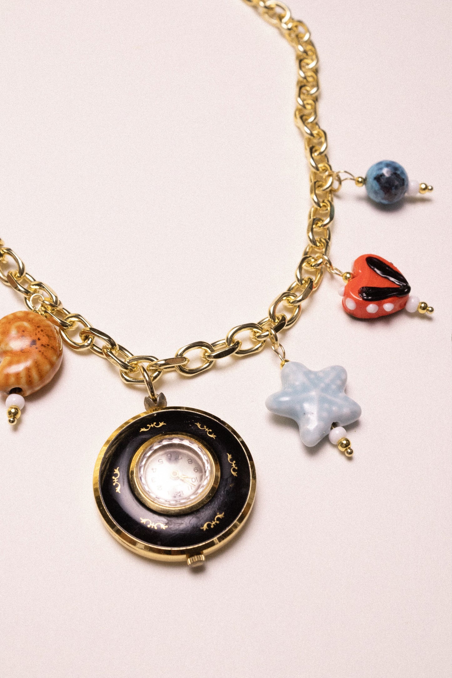 Endless Summer Watch Charm Necklace