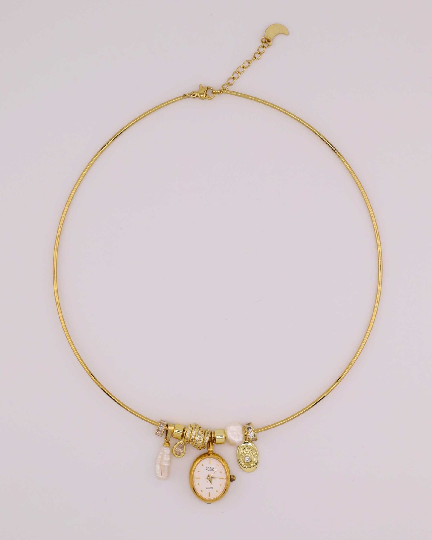 Soleil Watch Necklace - Gold