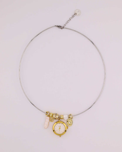 Soleil Watch Necklace - Double Tone