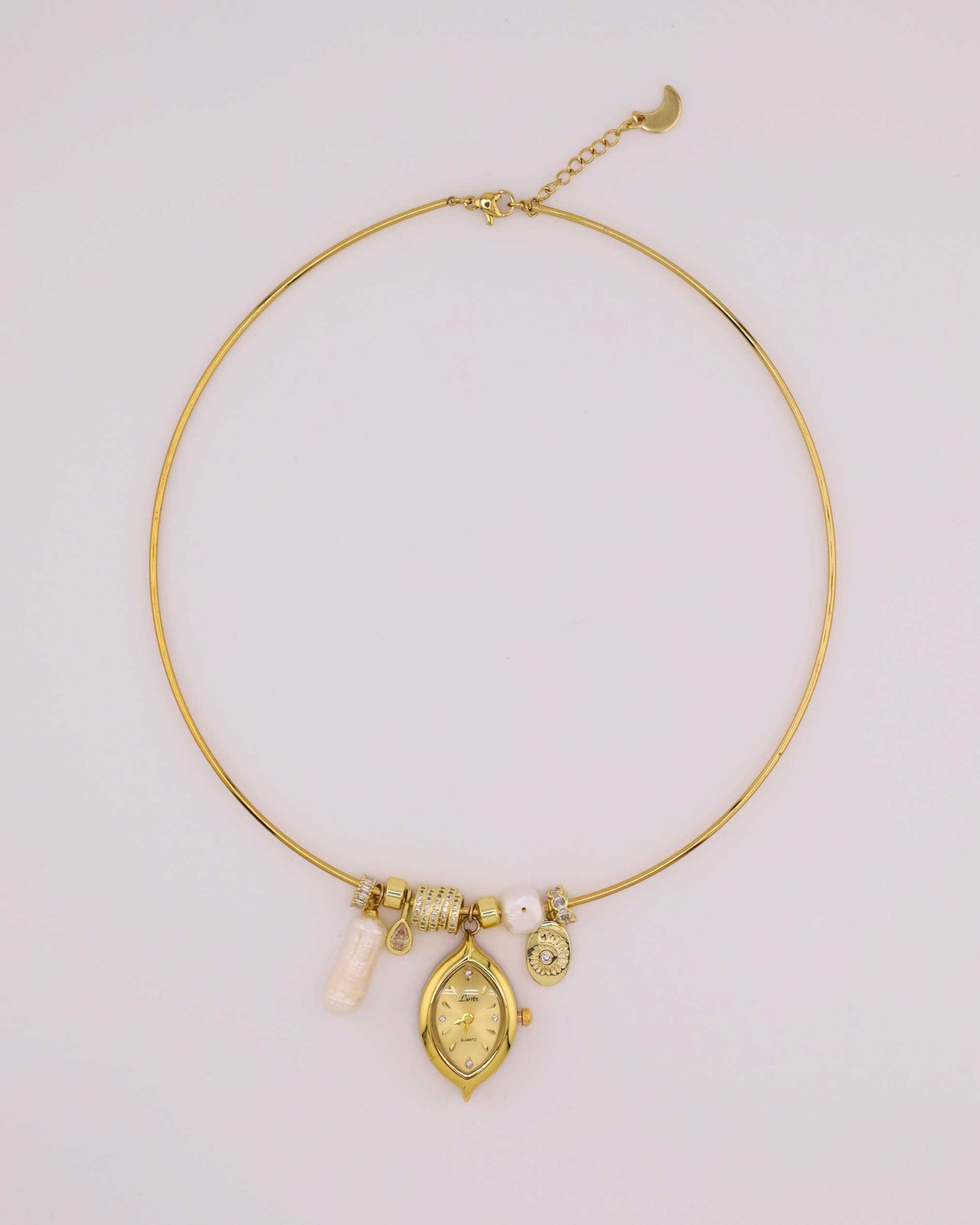 Soleil Watch Necklace - Gold