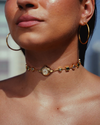 Latido Watch Choker - Gold