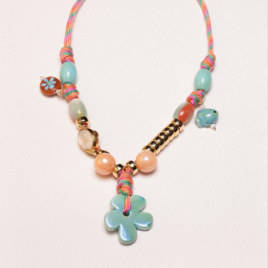 Coral Crush Paracord Watch Charm Necklace