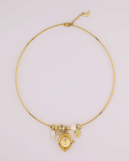 Soleil Watch Necklace - Gold