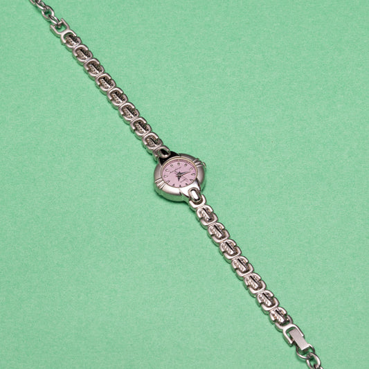 Silver Blush Watch Choker