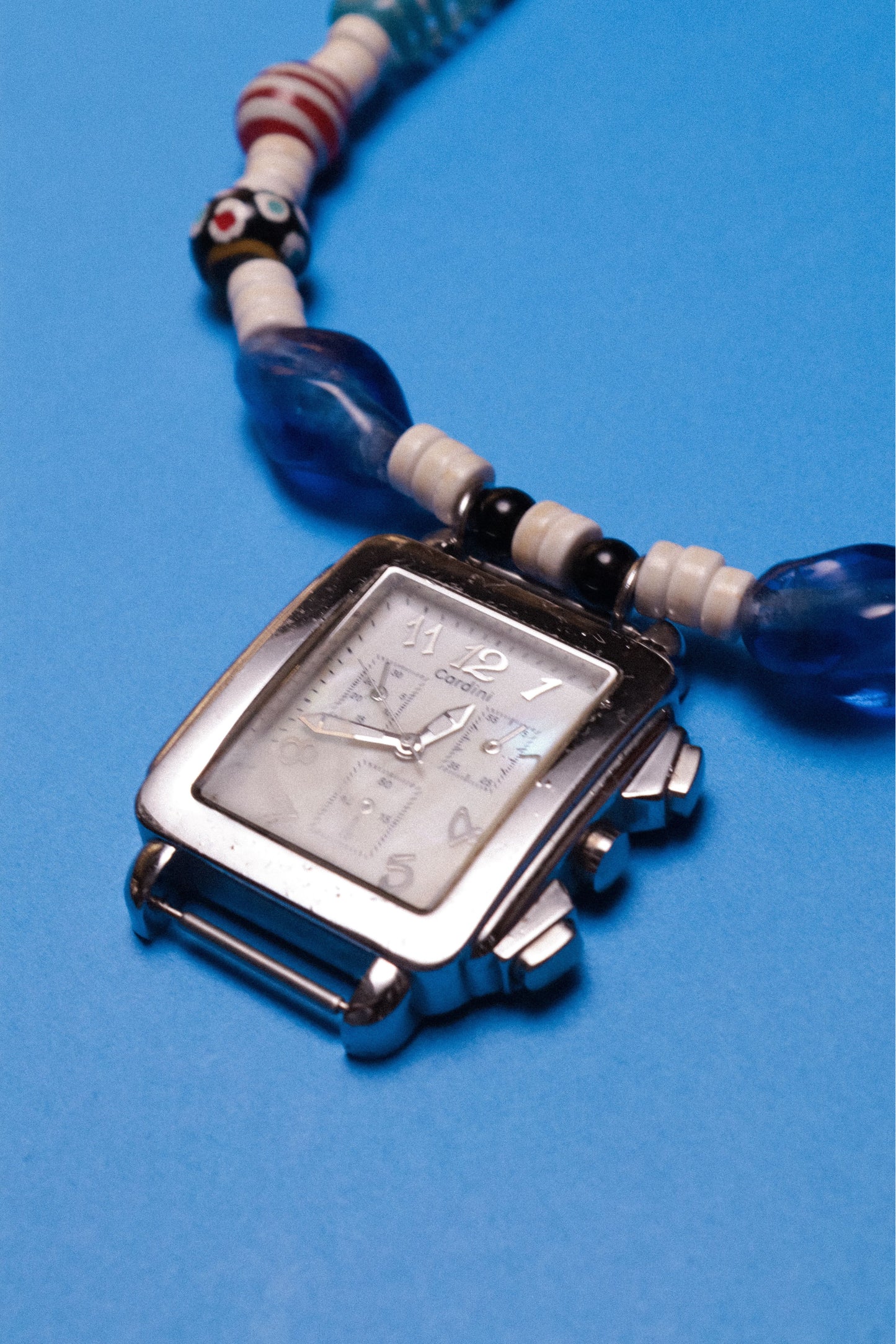Swim Time Beaded Watch Charm Necklace