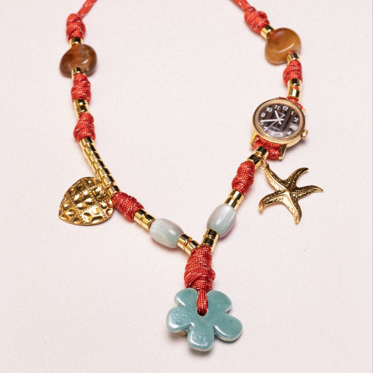 Summer Spell Paracord Watch Charm Necklace