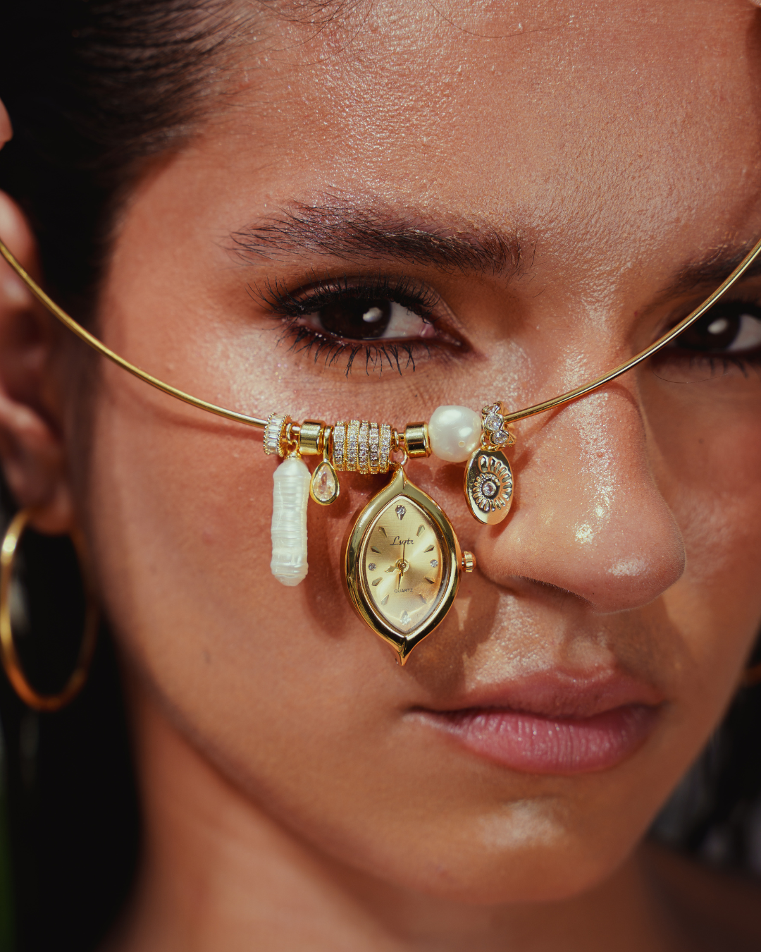 Soleil Watch Necklace - Gold