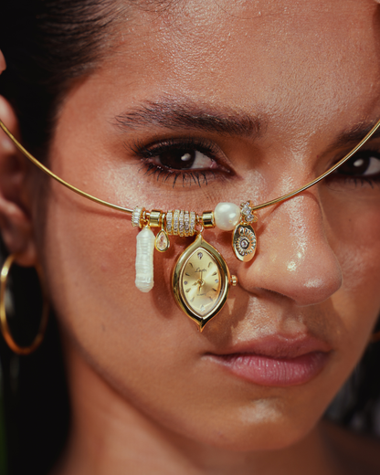 Soleil Watch Necklace - Gold