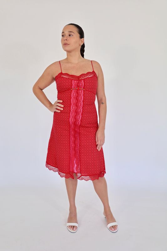 Red Rose Dress - Betsey Johnson