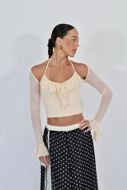 Milk Ruffle Top
