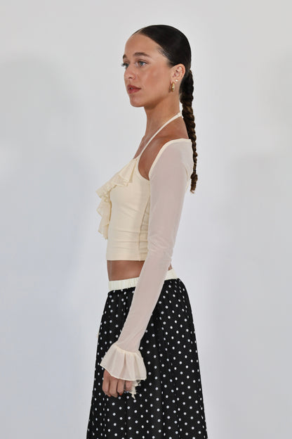 Milk Ruffle Top