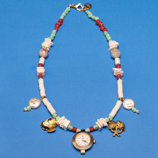 Surfer Girl Watch Charm Necklace