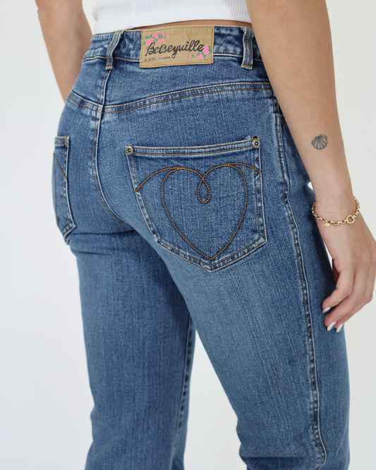 Flare Heart Jean - Betsey Johnson
