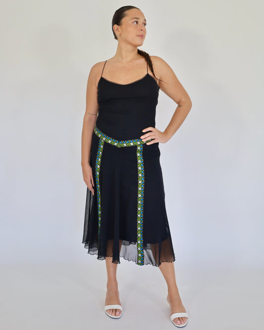 Black Embroidered Dress - Betsey Johnson