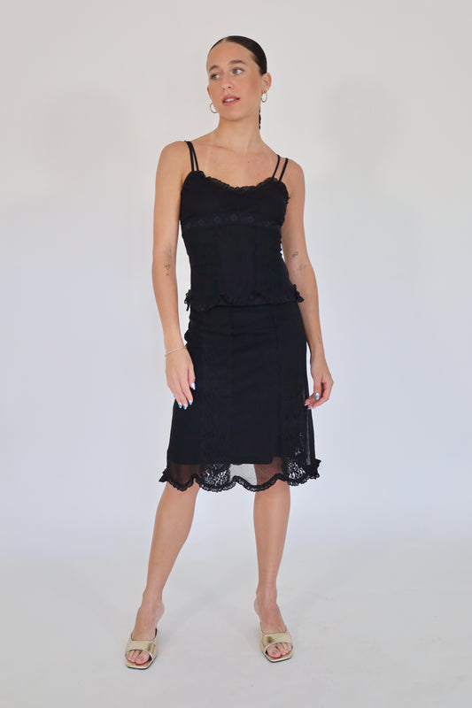 Black Lace Set - Betsey Johnson