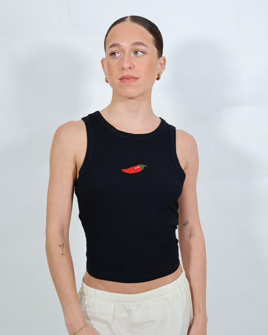 Chili Beaded Tank Top