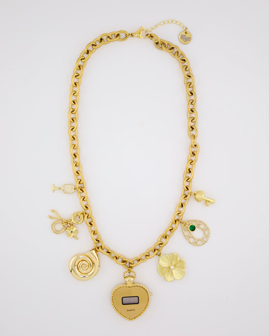 Amora Watch Charm Necklace