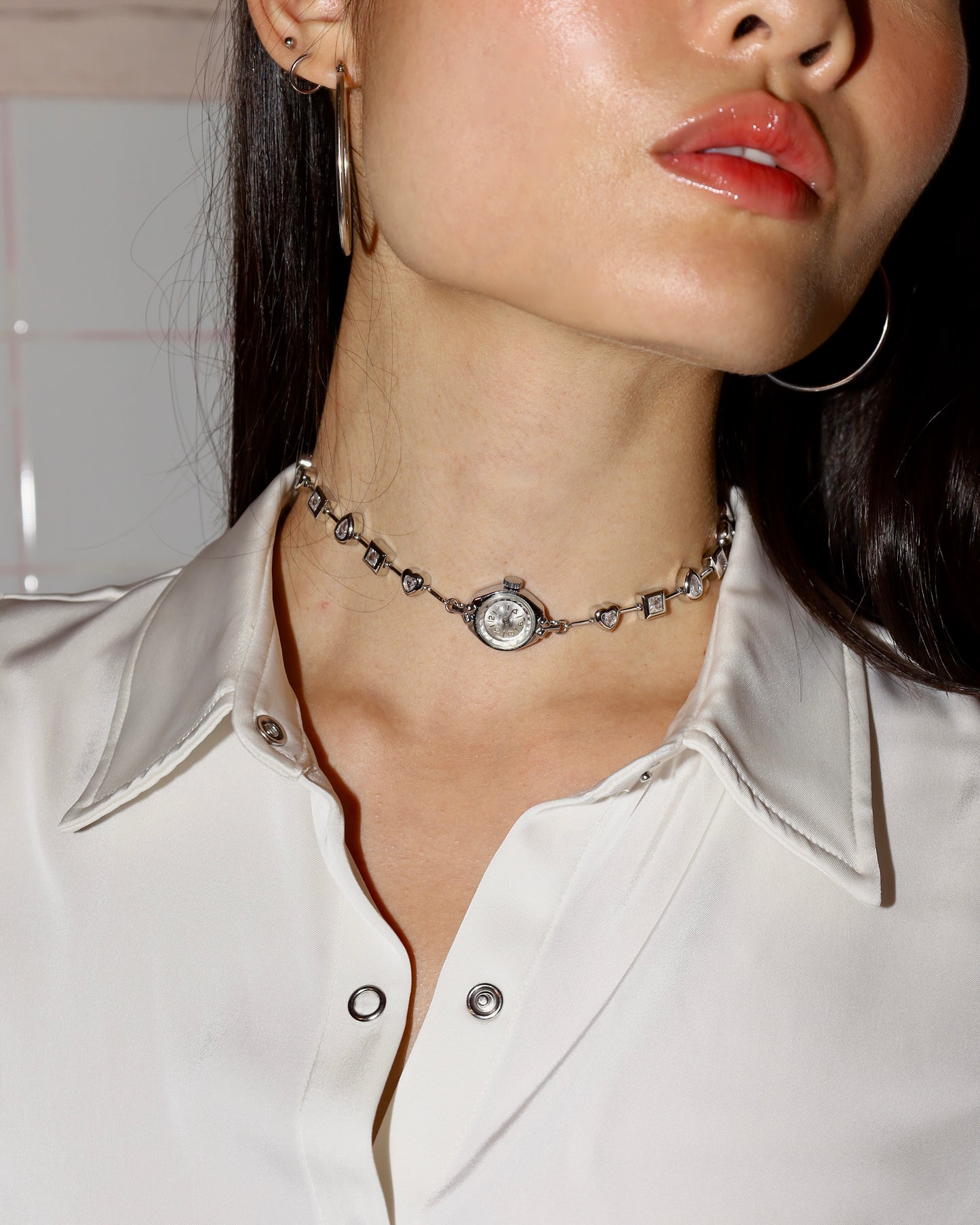 Latido Watch Choker - Silver