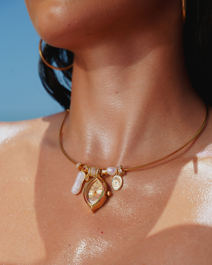 Soleil Watch Necklace - Gold